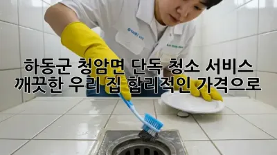 하동군 청암면 단독 청소 서비스 ✨ 깨끗한 우리 집, 합리적인 가격으로!